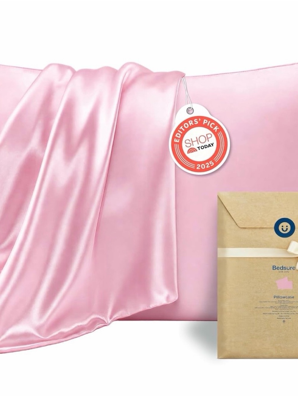 Pink Satin Pillowcase - Luxury Silky Feel